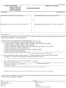 Form MC20 Download Fillable PDF Or Fill Online Fee Waiver Request