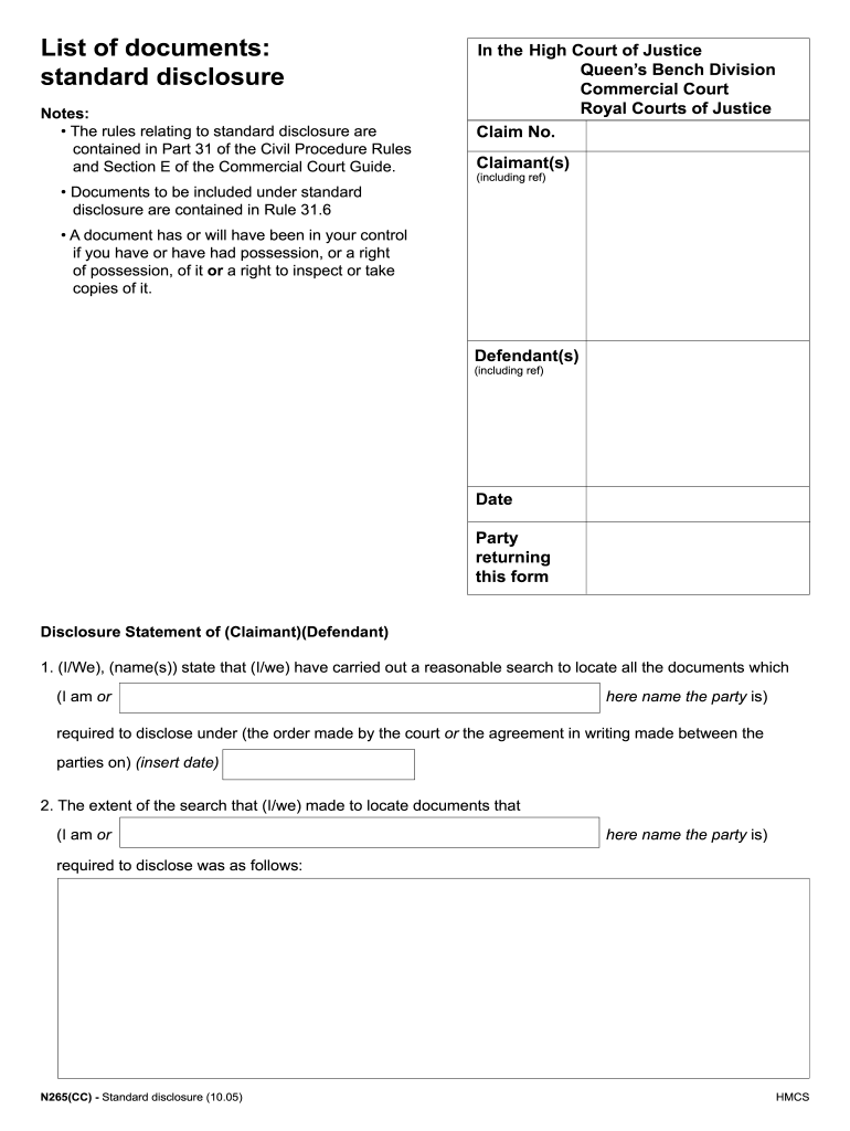 Form N265 Fill Online Printable Fillable Blank PdfFiller
