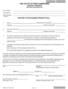 Form NHJB 2243 P Download Fillable PDF Or Fill Online Motion To Re