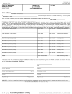 Form PC577 Download Fillable PDF Or Fill Online Inventory Decedent