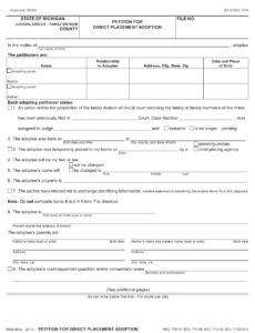 Form PCA301A Download Fillable PDF Or Fill Online Petition For Direct