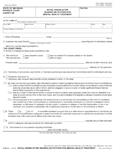 Form PCM214 Download Fillable PDF Or Fill Online Initial Order After