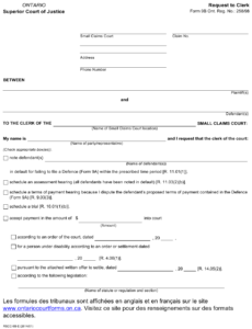 Form RSCC 9b Download Fillable PDF Or Fill Online Request To Clerk