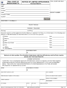 Form TC005 Download Fillable PDF Or Fill Online Notice Of Limited