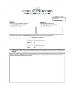 FREE 10 Sample Small Claim Forms In PDF MS Word