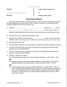 FREE 9 Small Estate Affidavit Forms In PDF