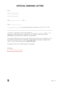 Free Demand Letter Templates ALL TYPES With Samples PDF Word EForms