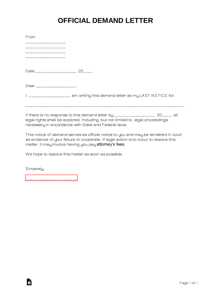 Free Demand Letter Templates ALL TYPES With Samples PDF Word EForms