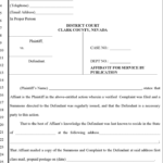 Free Nevada Affidavit For Service By Publication Form PDF 21KB 2