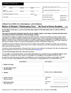 Free Official Form 309A For Individuals Or Joint Debtors Notice Of