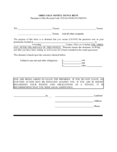 Free Ohio Eviction Notice Forms Process And Laws PDF Word EForms