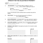 Free Small Estate Affidavit Forms PDF Word EForms