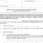 Free Wyoming Objection To Claim For Child Support Abatement Form PDF