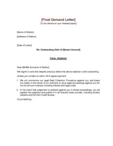 Full And Final Settlement Letter Webcas