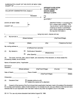 Get Nys Surrogate Court Forms PDF Form Samples To Fill Online 