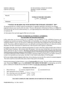 Hearing Notice Requirements North Carollina Fill Online Printable