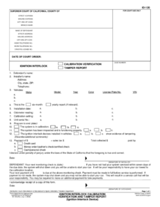 ID 120 Ignition Interlock Calibration Verification And Tamper Report