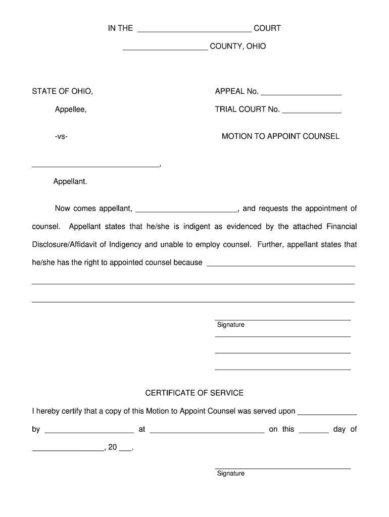 IN THE COURT Ohio Twelfth District Court Of Appeals Fill And Sign 