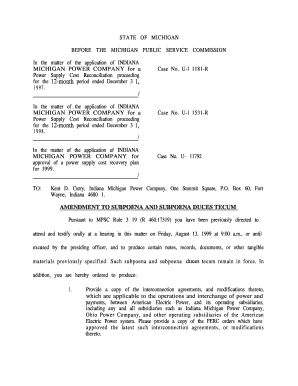 Indiana Subpoena Duces Tecum Edit Fill Print Download Online 