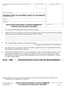 Los Angeles Superior Court Unlawful Detainer