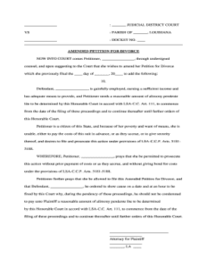 Louisiana Petition Divorce Fill Online Printable Fillable Blank