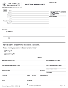 Ma Appearance Fill Online Printable Fillable Blank PdfFiller