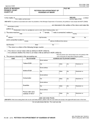Macomb County Probate Court Guardianship Forms Mcr 2004b Fill Online