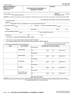 Macomb County Probate Court Guardianship Forms Mcr 2004b Fill Online 