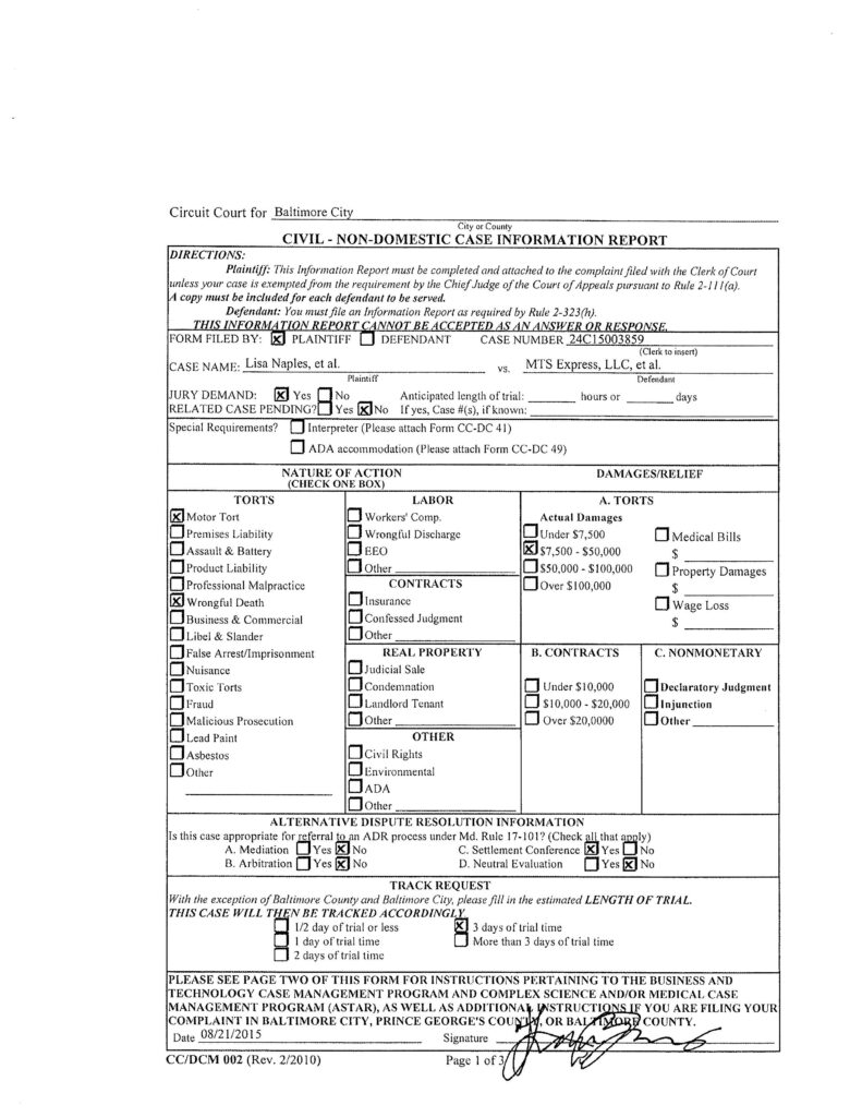 Maryland Injury Lawsuit Information Center Page 2 Of 118 Published