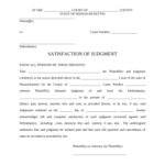 Massachusetts Satisfaction Judgment Doc Template PdfFiller