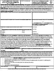 Massachusetts Supplementary Process Application And Summons Download 