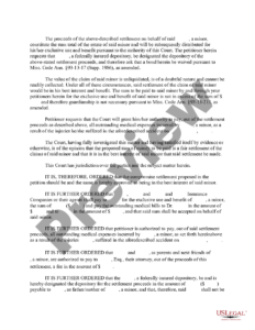 Mississippi Order Authorizing Settlement Of Small Claim Ms61085 US