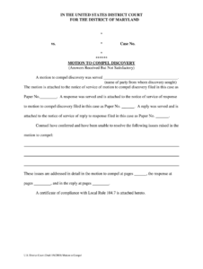 Motion To Compel Discovery Tn Form Fill Out And Sign Printable PDF