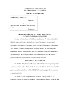 Motion To Compel Production Of Documents Federal Court Fillable Form