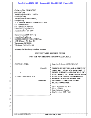 Motion To Quash California Form Fill Online Printable Fillable 