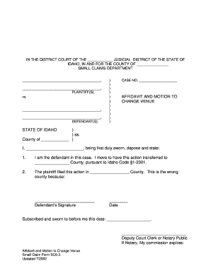 Motion To Transfer Venue Florida Sample Fill Online Printable 