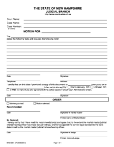 New Hampshire Court Forms Fill Out And Sign Printable PDF Template