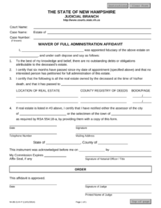 New Hampshire Small Estate Affidavit Form NHJB 2144 P EForms Free