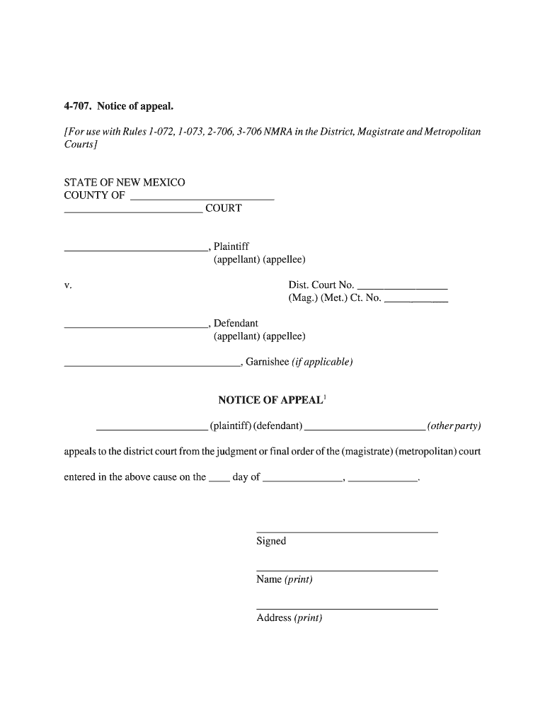 Nm Magestrait Court Form 4 707 Fill Online Printable Fillable 