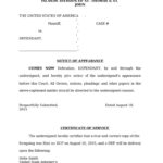 NOTICE OF APPEARANCE Attorney Docs