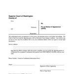 Notice Of Appearance Washington State Fill Online Printable