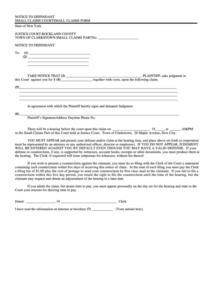 Ny Small Claims Form Printable Pdf Download