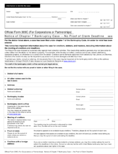 Official Form 309C Download Printable PDF Or Fill Online Notice Of