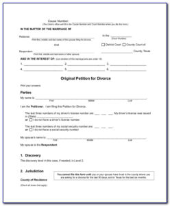 Pennsylvania Divorce Complaint Form