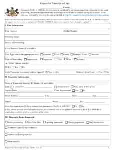 Pennsylvania Request For Transcript Or Copy Download Fillable PDF