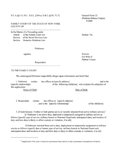 Petition Habeas Corpus Fill Online Printable Fillable Blank