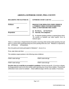 Pima County Superior Court Fill Online Printable Fillable Blank