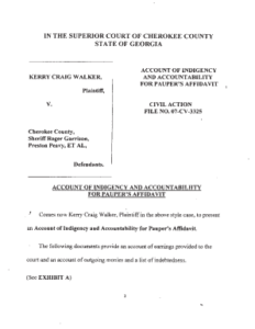 Printable Affidavit Of Indigency Georgia Fill Out Download Online