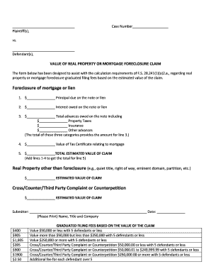 Printable Florida Foreclosure Complaint Form Edit Fill Out