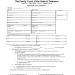 Printable Online Delaware Divorce Papers Instructions